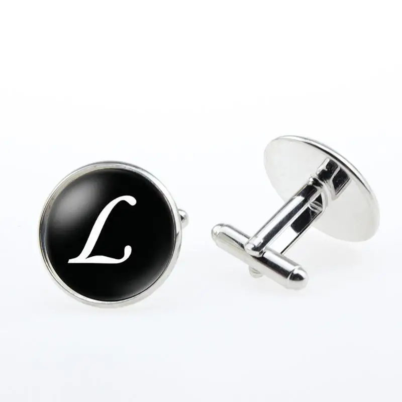 

Мужские модные бриллиантовые запонки серебряного цвета с буквами для мужской джентльменской рубашки Свадебные Запонки Подарки