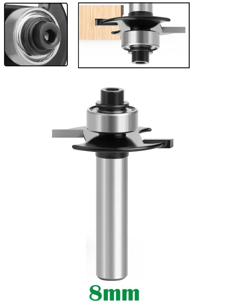 

T Slot Router Bit 8mm Shank 2 Flutes HSS Grooving Biscuit Joint Slot Cutter Woodworking Tools Herramientas Ferramentas Cutter
