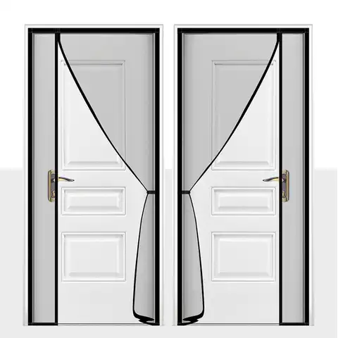 DTGJ боковая открытая Магнитная Дверь москитная сетка размер под заказ занавеска насекомое защита от комаров Невидимая сетка для лета в поме...