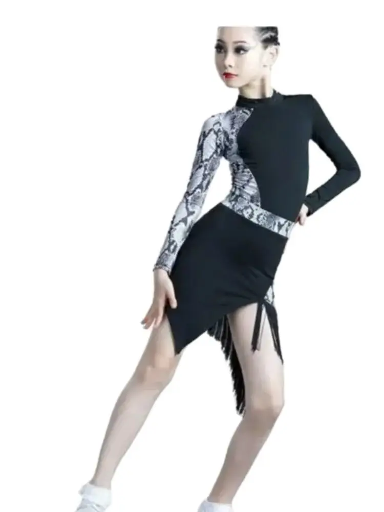 Танцевальные Костюмы для девушек латиноамериканское танцевальное платье с