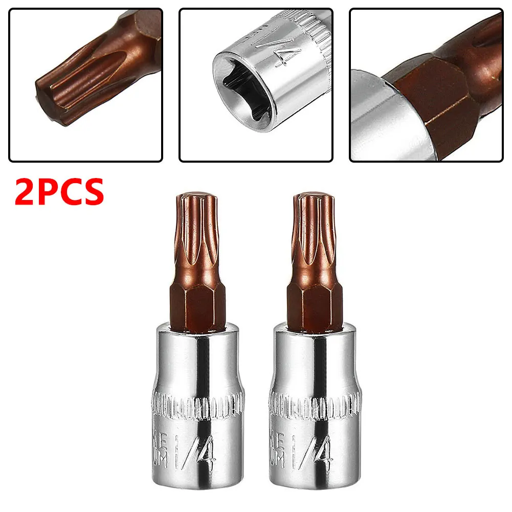 

2 шт., стальные торцевые головки T30 Torx, 1/4 дюйма
