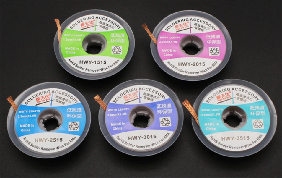 

1pc Desoldering Wire Low Residue Tin Absorption Line Suction line Soldering 1.5m Length Wick/Soldering Accessor Suction tin line