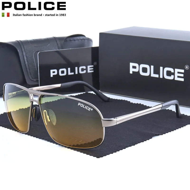 

POLICE Luxury Brand Sunglasses Day Night Photochromic Sunglasses Men Polarized Driving Chameleon Glasses Lunettes De Soleil 5121