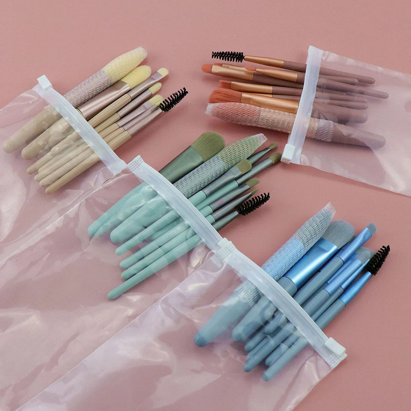 

New 8pcs Mini Makeup Brushes with Matte Portable Soft Hair Makeup Brush Set with Bag Beauty Tools