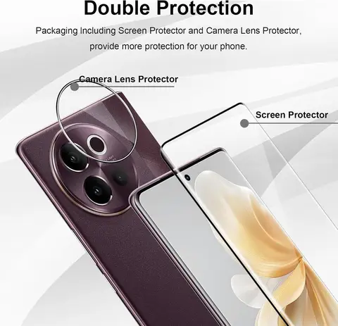 3D изогнутое закаленное стекло 9H для VIVO V40 Lite 5G Защитное стекло для экрана для VIVO V40 Lite 5G 6,78 дюйма Защитное стекло для объектива камеры