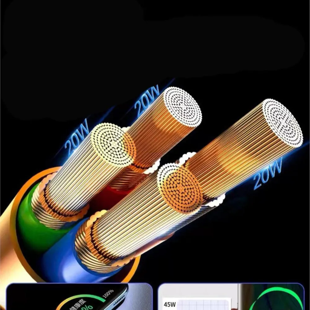 YOCPONO 66W Elbow 5Atypec Fast Charge Data Cable Fully Compatible With Huawei Samsung Super Fast Charge Mobile Phone Data Cable