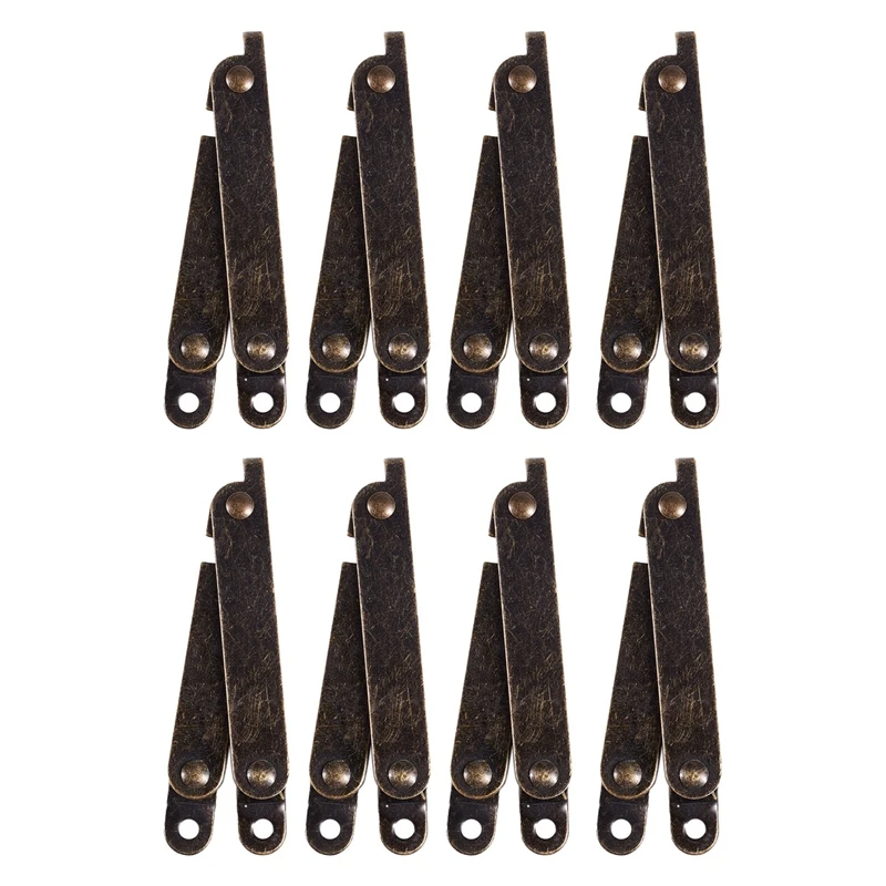 

Furniture Box Rotatable Folding Lid Support Hinge Bronze Tone 8Pcs