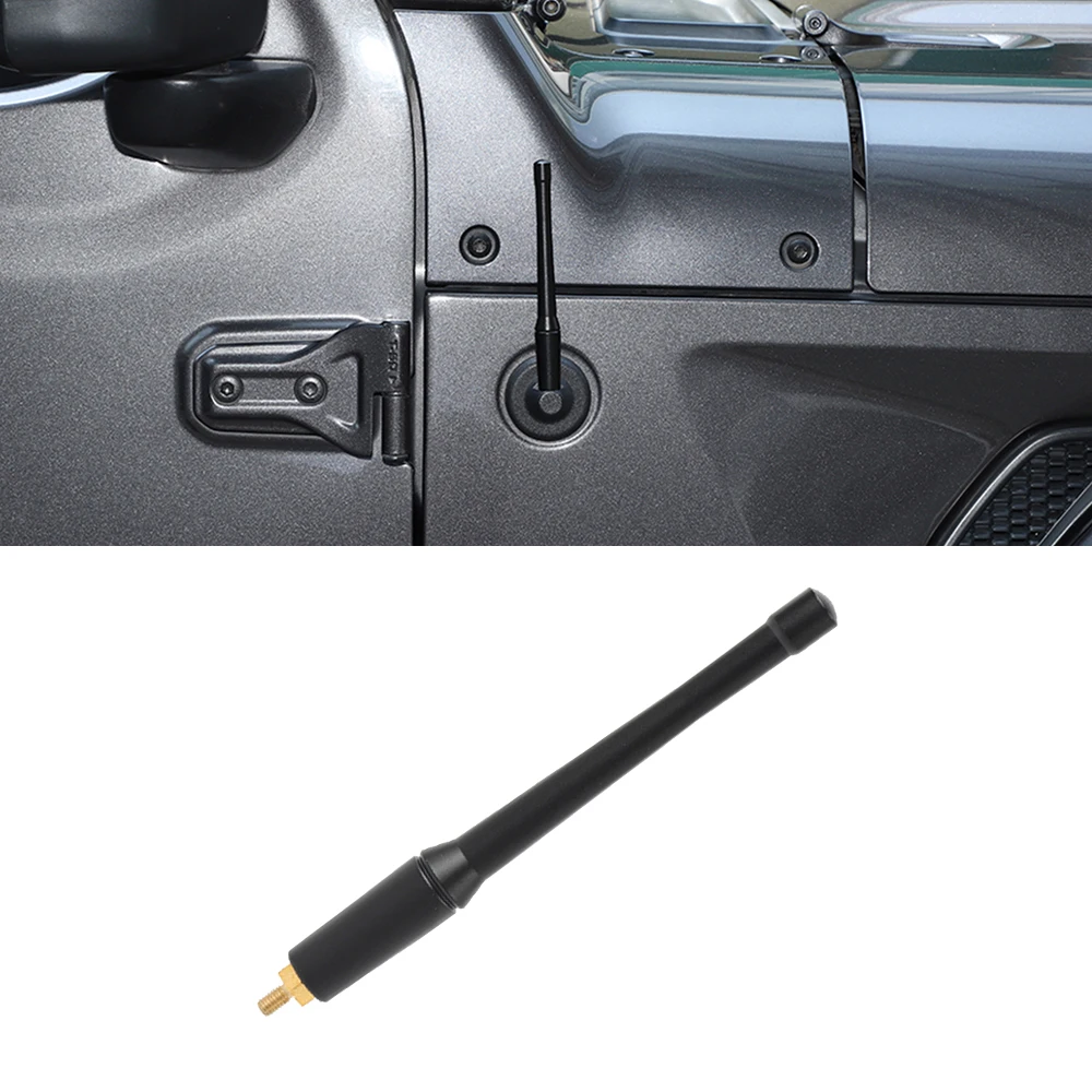 

Radio Modified Antenna for Jeep Wrangler JK JL Gladiator JT 2007-2020 2021 2022 2023 2/4-Door Car Exterior Accessory Metal Black