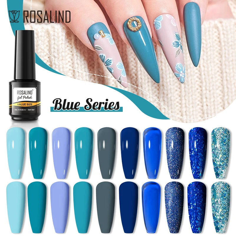 

ROSALIND Trendy Summer Nail Gel Polish Base and Top Coat Gel Polish Semi Permanent Gel Varnish Hybrid For Nails Art Vernis