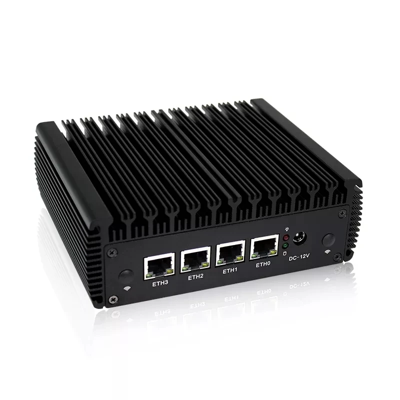 Мини-ПК без вентилятора Intel 2 5G LAN переключатель Celeron J4125 Win10 VPN PfSense брандмауэр 4xi225