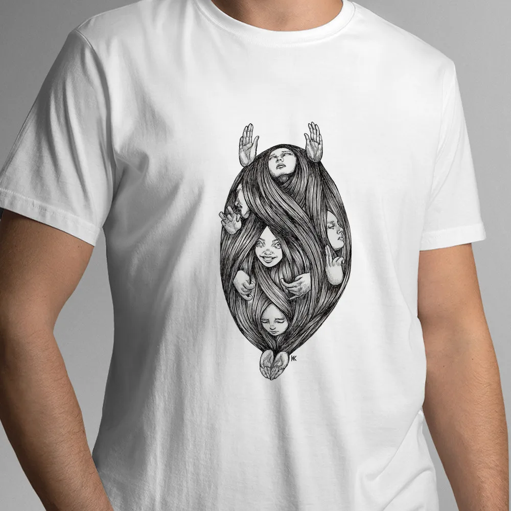 

Japanese Anime 2022 New Arrived Spring And Summer Te To Kami No Ke T-Shirt Unisex 100% Cotton