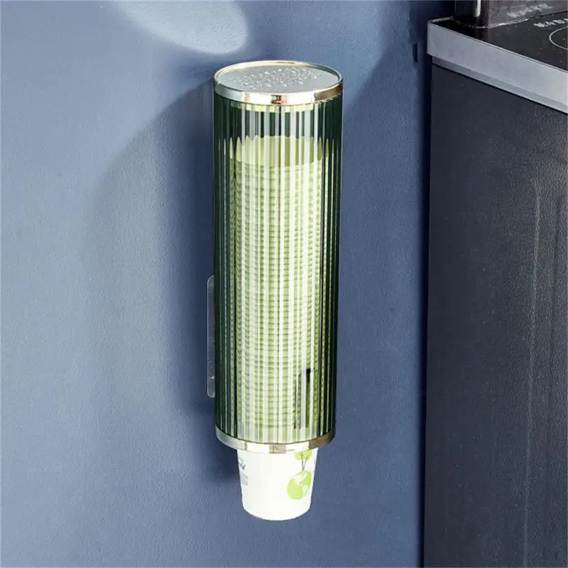 

Light Luxury Plastic Cup Holder Pull Type Automatic Disposable Paper Cup Dispenser Anti-dust For Home Kitchen Office