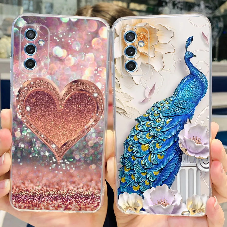 Чехол для Samsung Galaxy M52 5G милый Модный чехол с рисунком прозрачный силиконовый