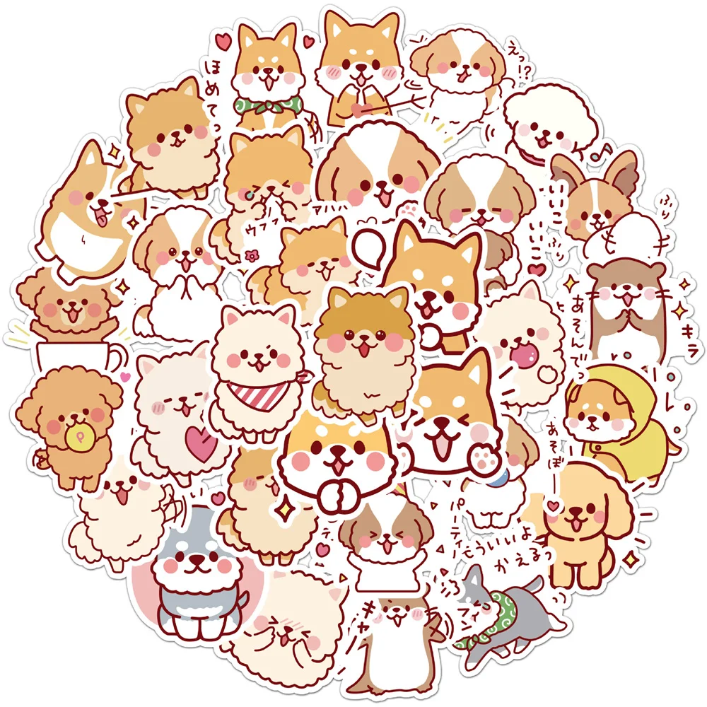 

10/30/50PCS Cute Kawaii Puppy Personality Creative Graffiti Sticker Desk Guitar ComputerRefrigerator WaterproofSticker Wholesale