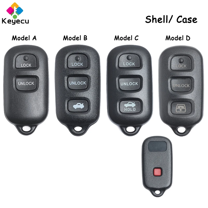 KEYECU Keyless Entry Remote Car Key Shell Case Cover With 3 