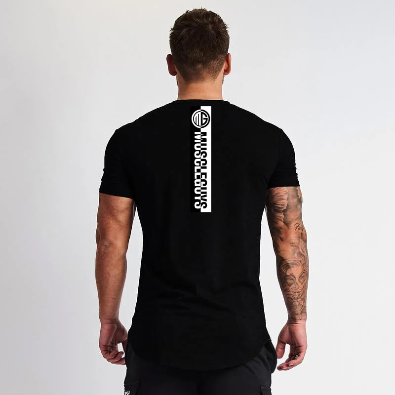 

Новое поступление, Спортивная хлопковая Футболка с круглым вырезом и коротким рукавом, футболка для фитнеса и бега в тренажерном зале, дыша...