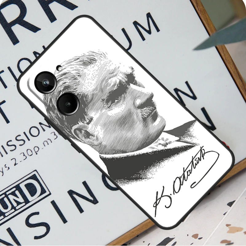 Mustafa Kemal Ataturk для Realme C55 C53 C67 GT Neo 5 6 9 10 11 12 Pro Plus C11 C25 C21Y C30 C31 C33 C35 C51 чехол