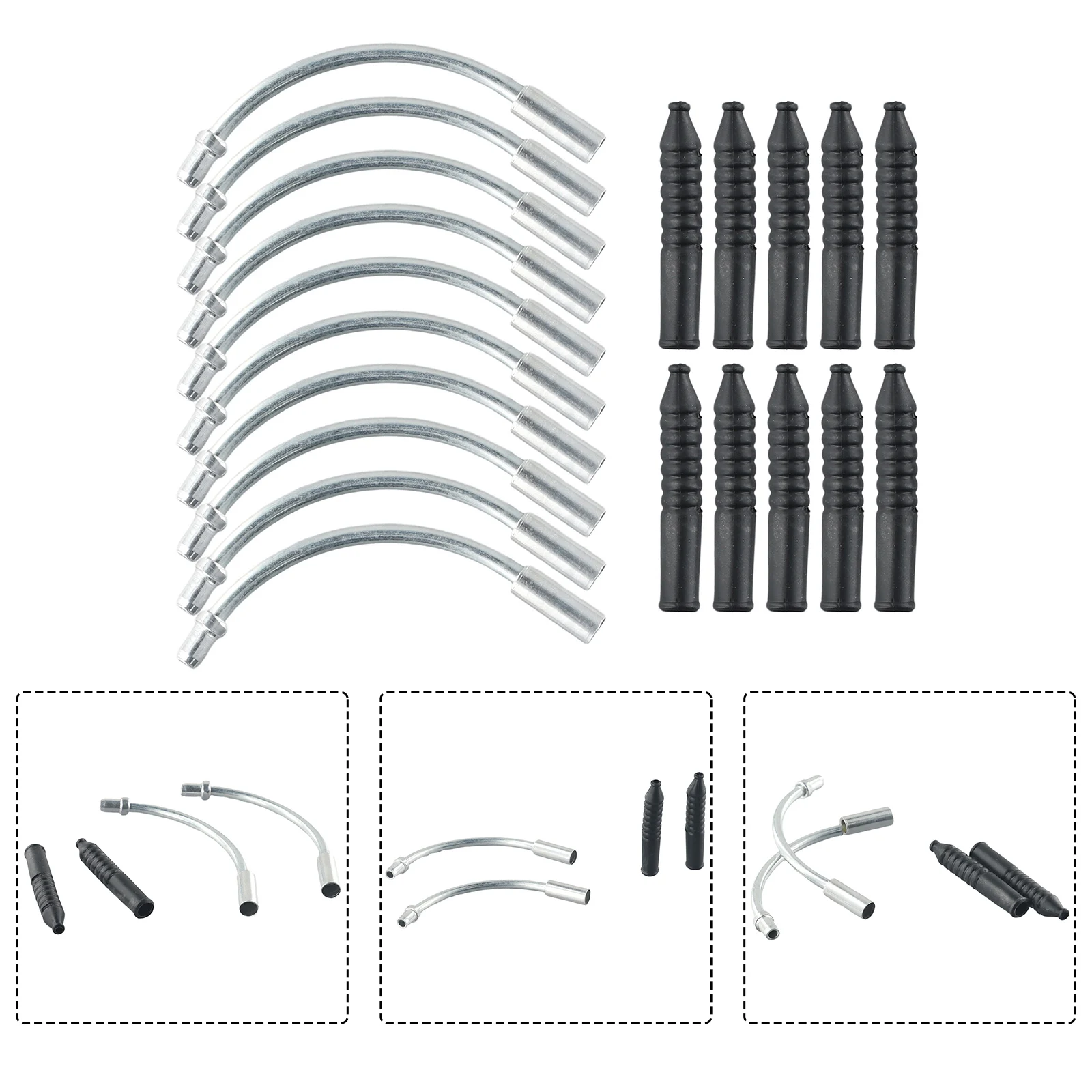 10 шт. велосипедная направляющая для гибкого троса с V-образным тормозом резиновый