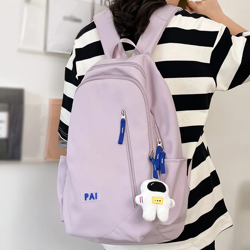 

Cool Girl Travel Purple Book Backpack New Female Laptop Student Bag Trendy Lady Kawaii College Backpack Fashion Women School Bag