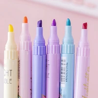 pack of 6 colorful dual ended markers 12 colors highlighters pens non toxic quick drying ideal for school office