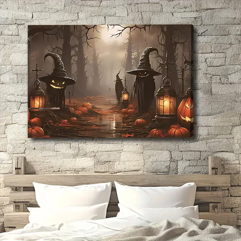 Картина на холсте в готическом стиле с рамкой