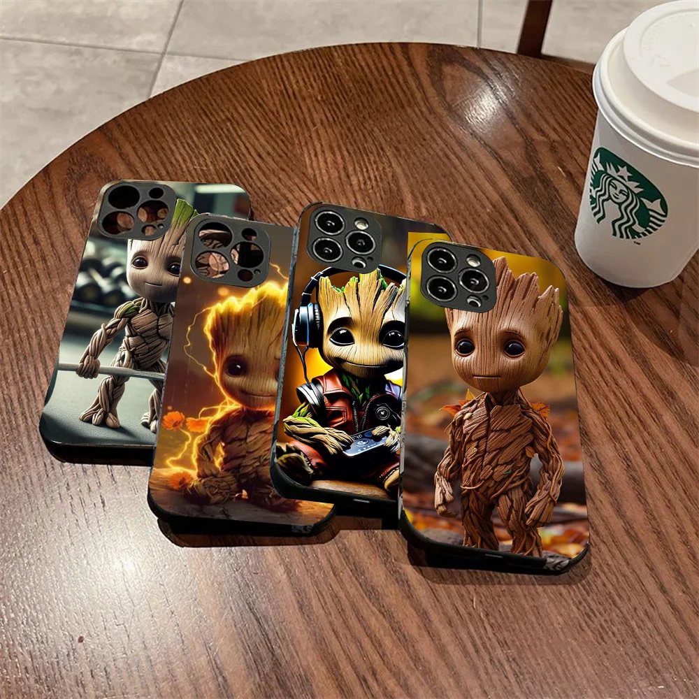 Черный силиконовый чехол WD-9 Groot для Redmi 6 6A 7 7A 8 8A 9 9A 9C 9T 10A 10V 10 Power