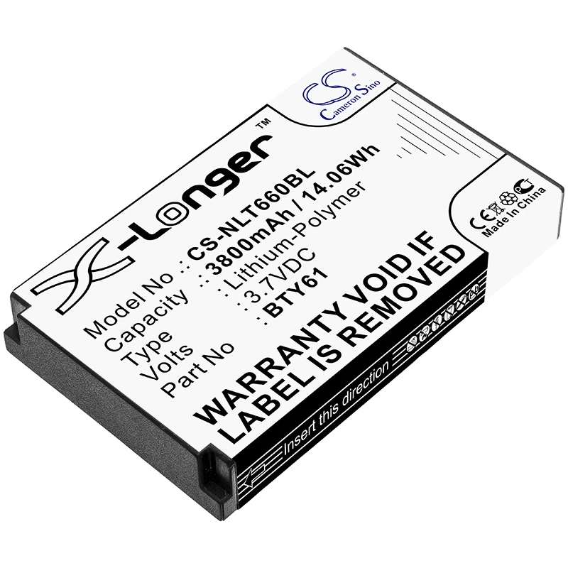 

CameronSino Battery for Newland MT66 MT60 MT60E MT60H MT6550 MT6550 Pro 3800mAh / 14.06Wh BTY61