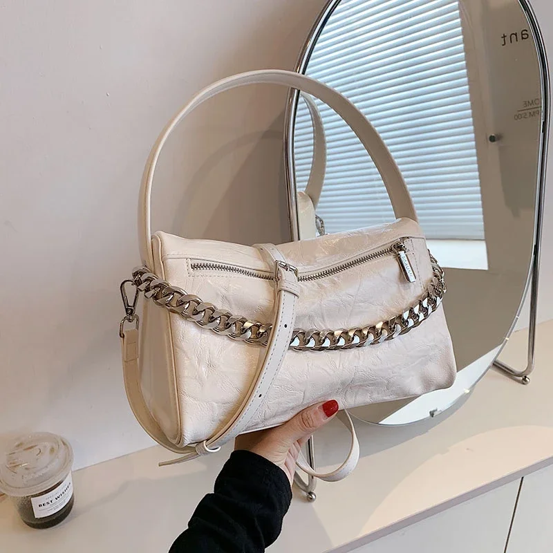 

Women Lady New Chain Luxury Designer Satchel Totes Purse Underarm Shoulder Bag Woman Female Evening Handbag Crossbody Dinner Bag