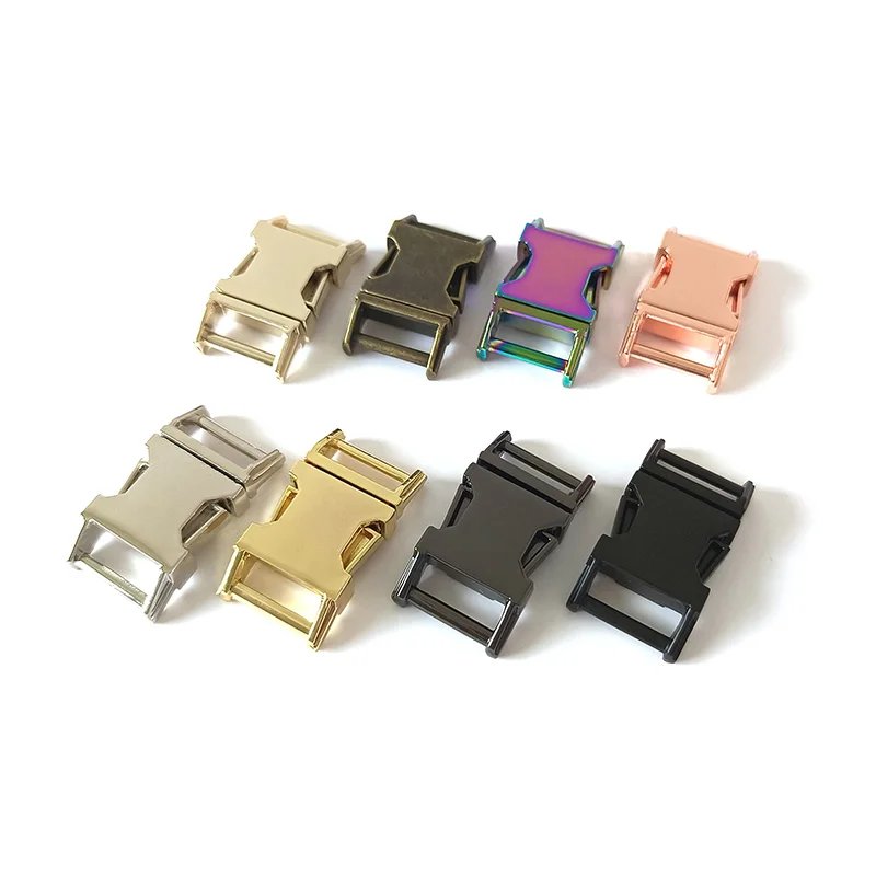 

50Pcs/Lot Heavy Metal Side Release Buckle For Dog Collars Harness Hardware 15mm Webbing For Bag Straps Belt Sewing Accessory