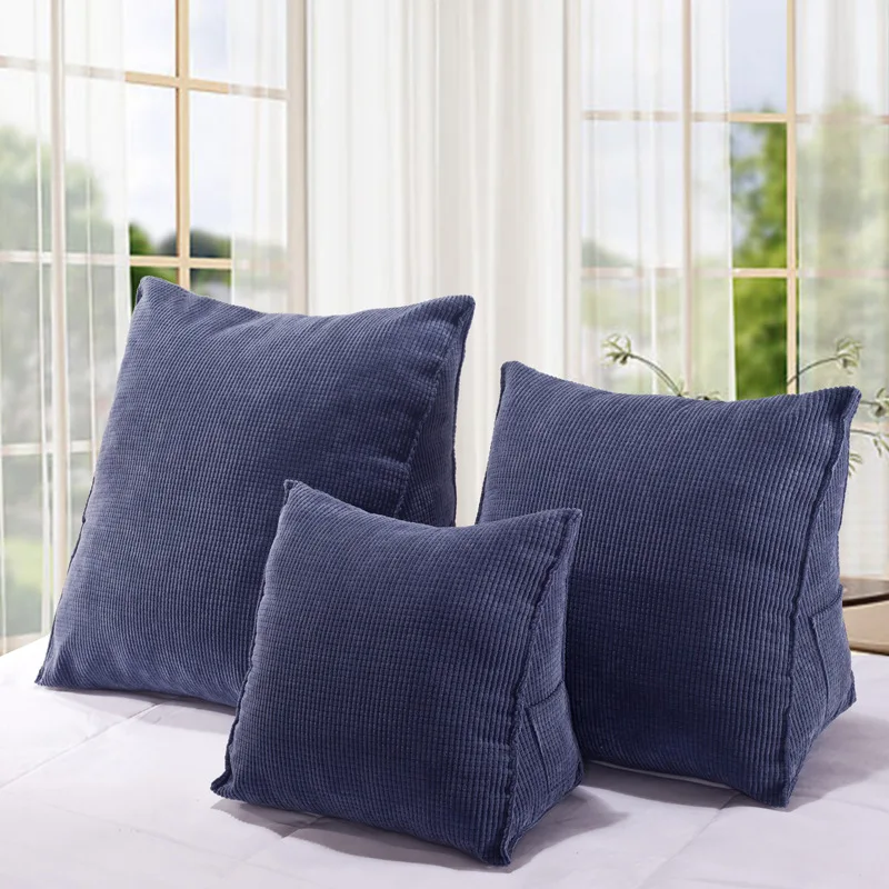 

Треугольная подушка для чтения для кровати, прикроватная мягкая спинка, поясная подушка, подушка для кровати в общежитии, Подушка для спины, Офисная Подушка, диванные подушки