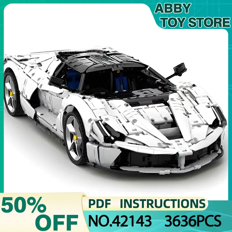Новый MOC высокотехнологичный белый SP3 Sprots модель автомобиля строительные блоки