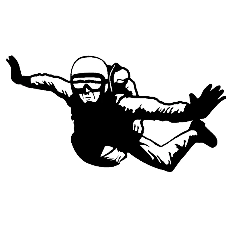 

33606# Car Sticker Brave Sports Skydive Parachute Vinyl Decal Waterproof on Truck Bumper Rear Window Without Background