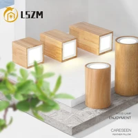 solid wood led downlight cylindrical led ceiling lamps surface mounted led ceiling light high cri led down spotlight wood color