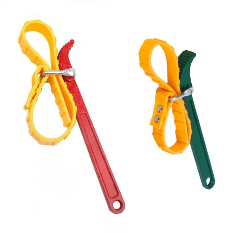 

GTBL 2 Pack Multi-Purpose Adjustable Belt Strap Wrench 12 Inch And 7.8 Inch Steel Handle Strap Filter Opener Wrench