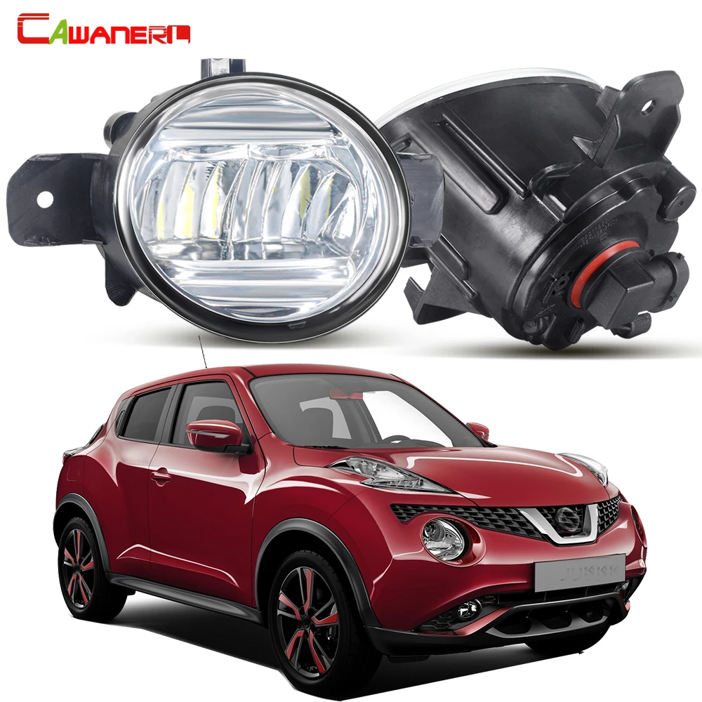 

2 X Car Front Fog Light Assembly DRL For Nissan Juke 2015 2016 2017 30W 3000LM External LED Fog Daytime Running Lamp H11 12V