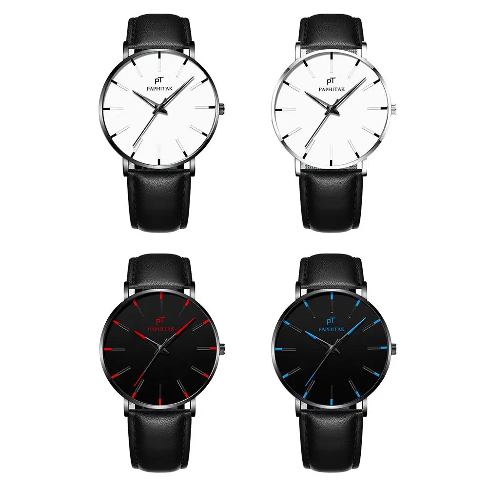 

Casual Business Quartz Watch Hot Selling Simplicity Convenient Personality Leather Strap Men Women Wristwatch Analog Watches