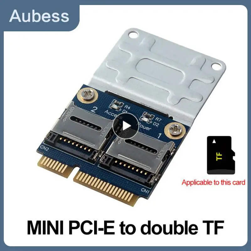 

1~5PCS Mini Pci-E Adapter 2 SSD HDD For Laptop Dual - SDHC SDXC TF To Mini PCIe Memory Card Reader MPCIe To 2