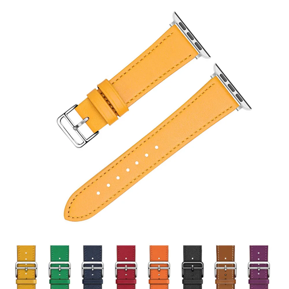 

Genuine leather Watch Band Real Leather Watch Strap For Apple watch 38mm 42mm Watch Belt 40mm 44mm iWatch series 7/6/SE/5/4/3/2