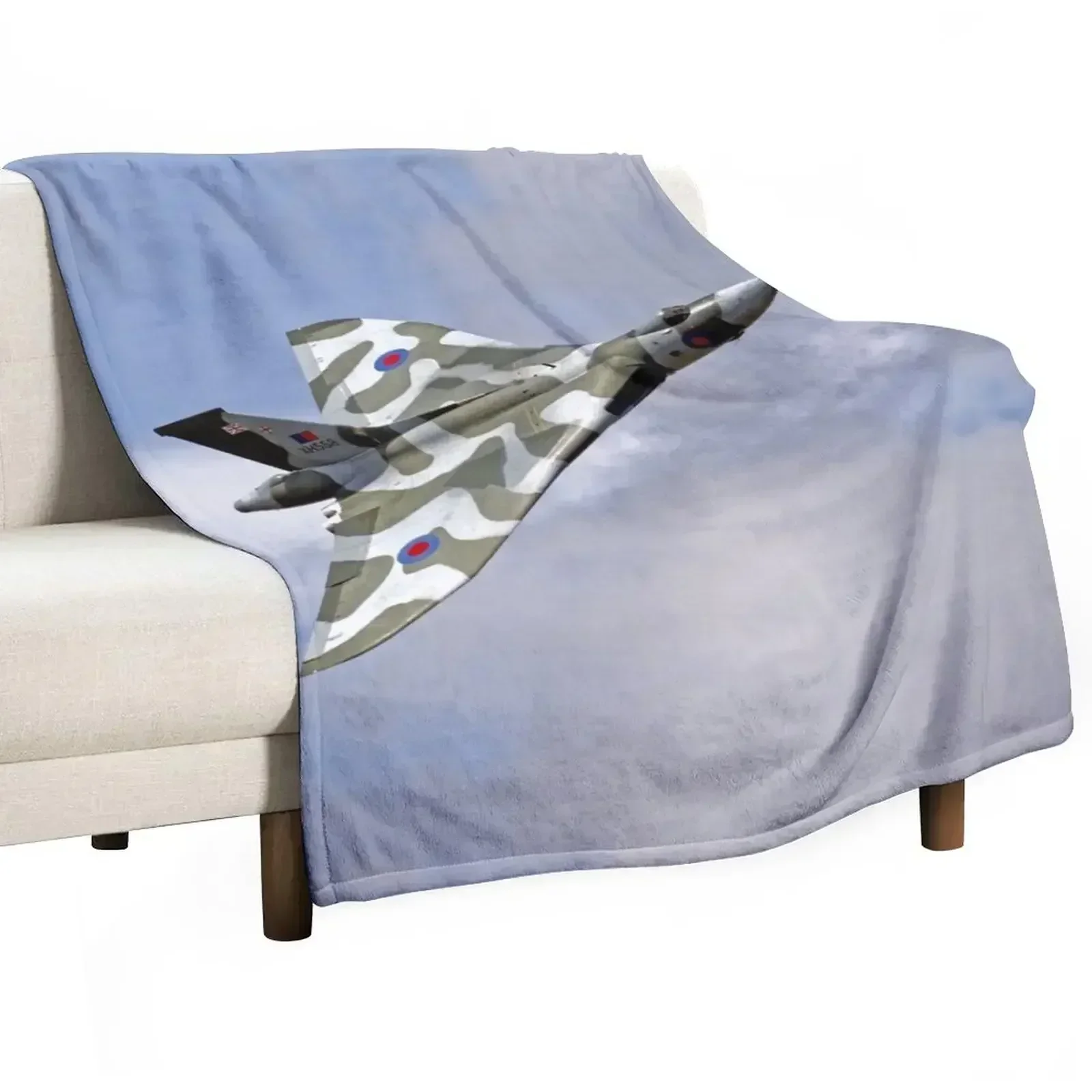 Фото Плед Avro Vulcan B2XH558 Spirit of Great Britain, многофункциональное теплое одеяло для гостиной и спальни №1