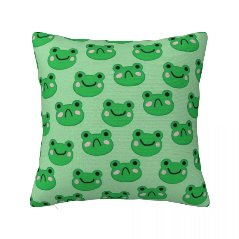 

Frogs Doodle Pillowcase Printing Polyester Cushion Cover Kawaii Boy Girl Gifts Cute Animal Throw Pillow Case Cover Home 45*45cm