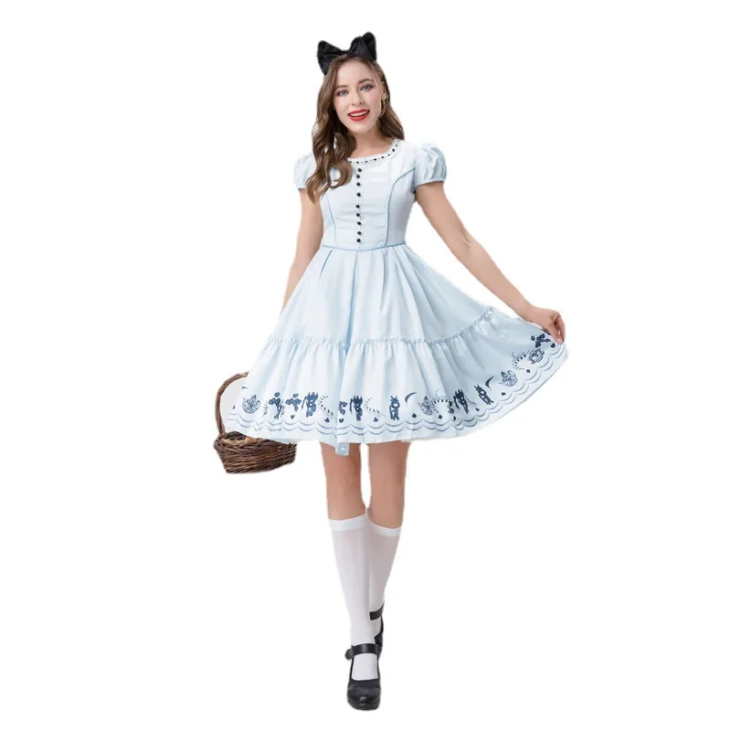 

Halloween Adult Cosplay Maid Costume Ball Party Dress