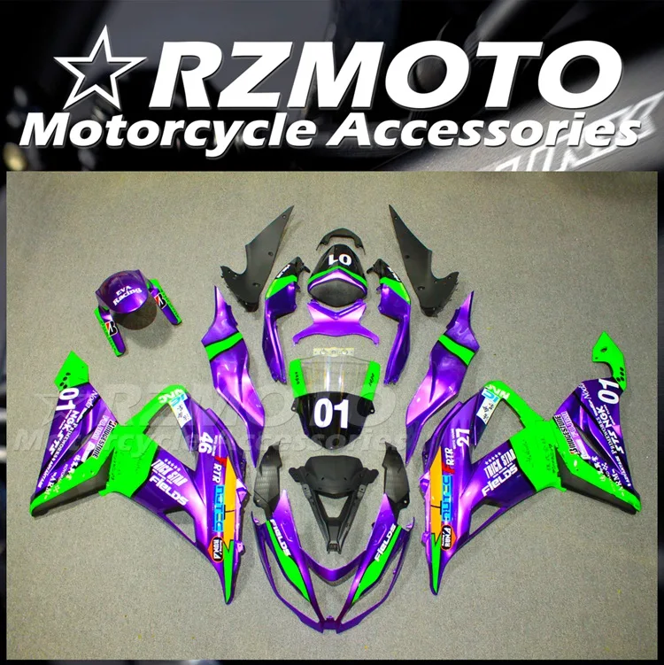 

Новый комплект обтекателей для мотоцикла ABS, подходит для Kawasaki Ninja ZX-6R 636 599 2013 2014 2015 2016 2017 2018 13 14 15 16 17, фиолетовый, зеленый