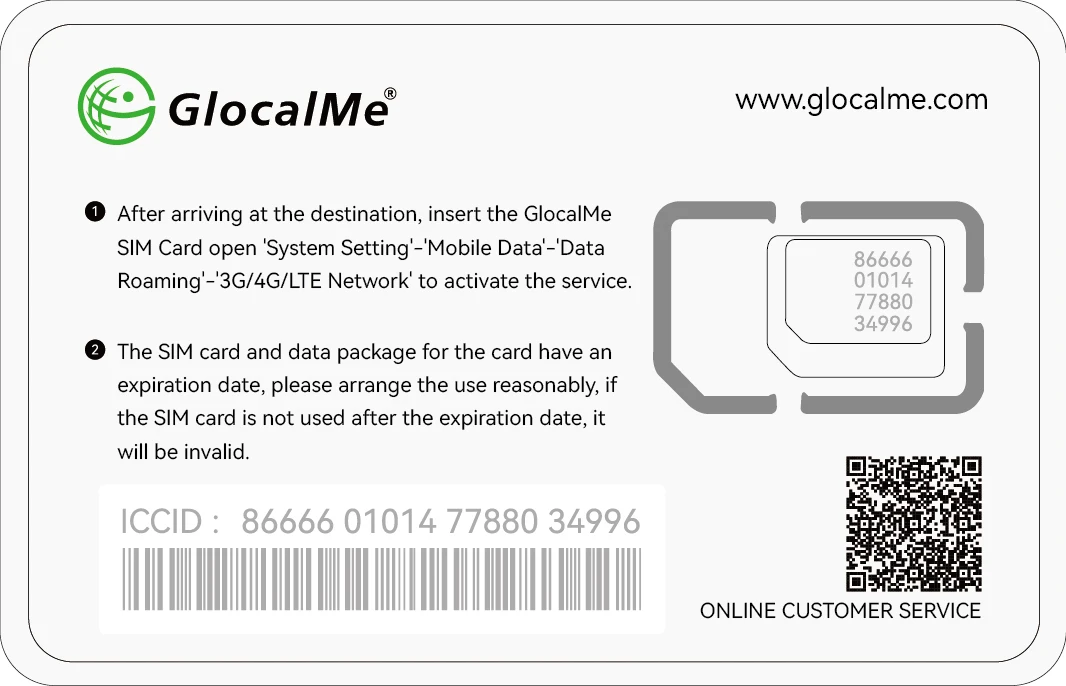 Фото Glocalme Prepaid 7 ГБ/10 дней, глобальная SIM-карта, карта данных, SIM-карта OTA, зарядка sim, покрытие в 52+ стран, международная SIM №2