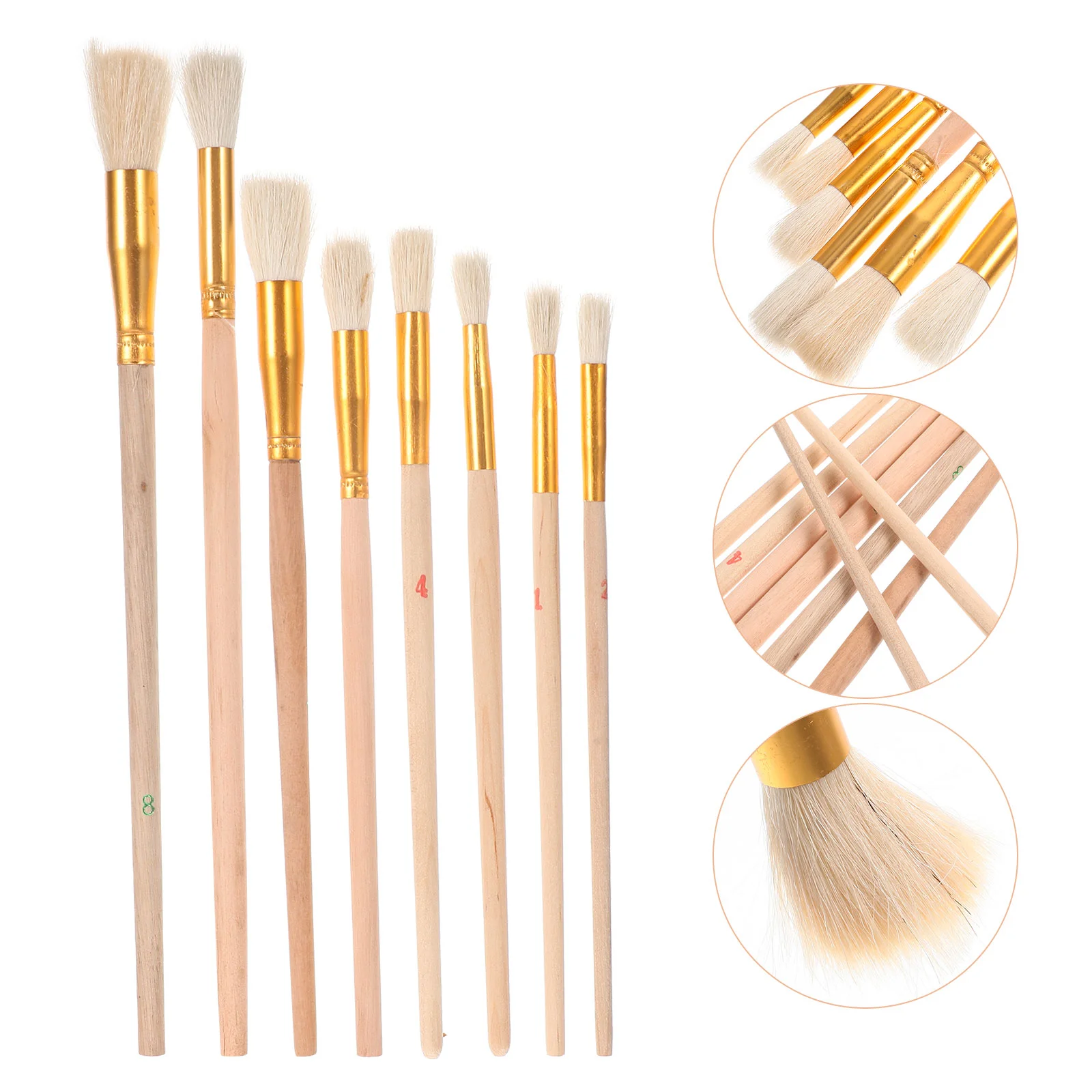 

8 Pcs Hand Tools Brush Pollinator Pens Landscape Miniatures Brusher Gardening Prickly Pear Artificial Chalk