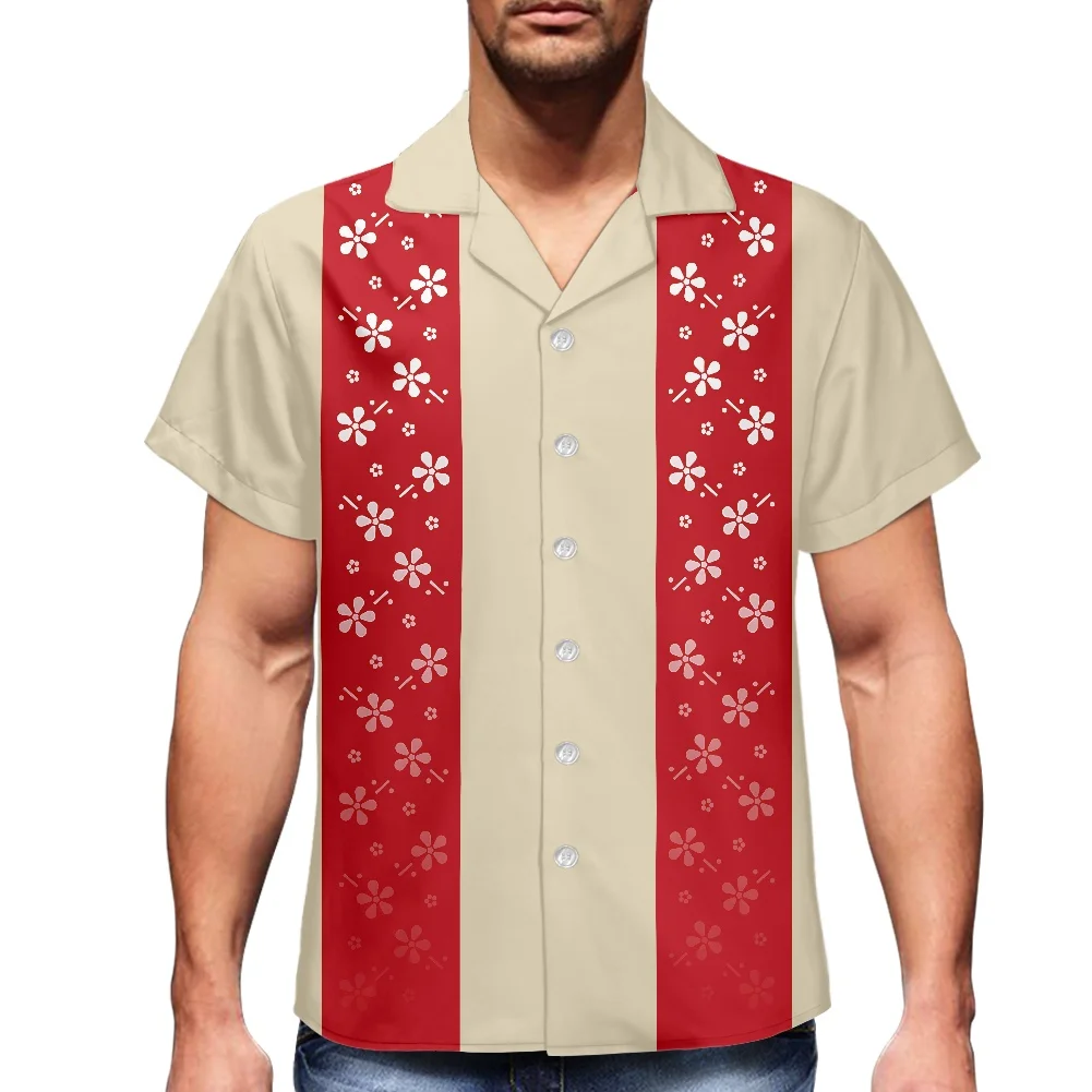 Mens Vintage Shirts Samoa Hawaii Tribal Fashion Ribbon printing Designer Shirts For Men Beautiful Polynesia Design Latest Shirt