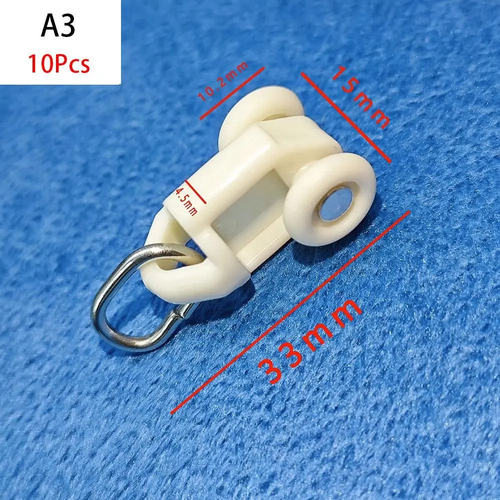 

10 шт., прямые изогнутые дорожные ролики, колеса для штор, рельсовая мебельная фурнитура, крючок для штор, кольцо, слайдер, карниз, шкив, подвесной