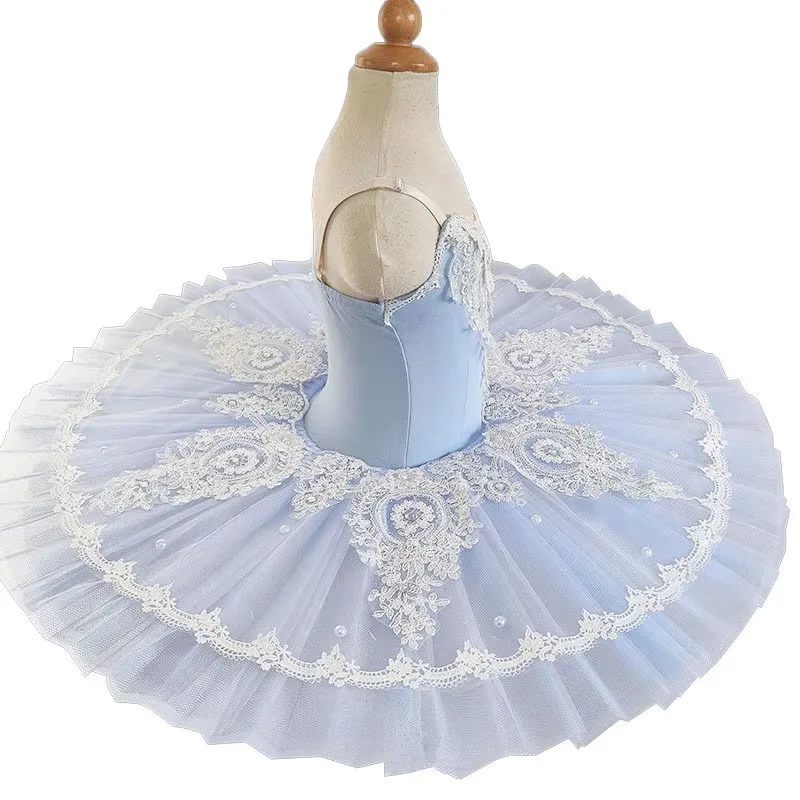 Сине-белое платье балерины профессиональная балетная пачка для детей девочек и