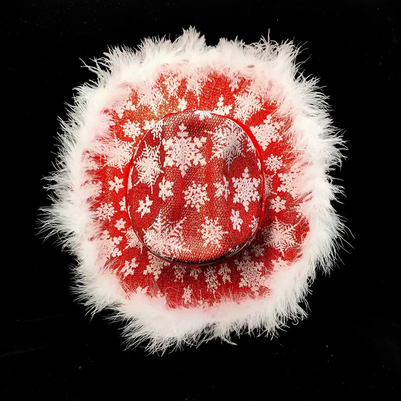 

1Pc Snowflake Gift Rough Edge Party Halloween Cowboy Hat New Product