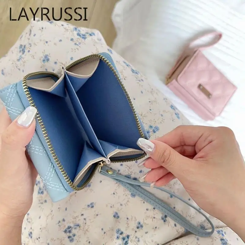 LAYRUSSI женские ромбовидные кошельки в клетку высококачественный держатель для
