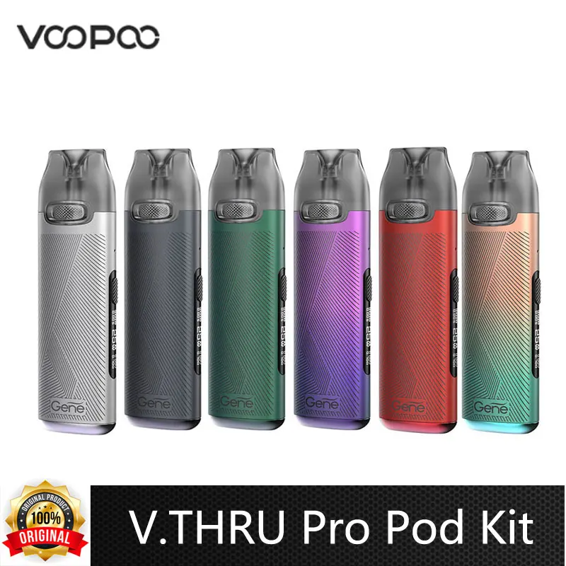 

Original VOOPOO V.THRU Pro Pod Kit Electronic Cigarette Kit 25W 900mAh Battery VTHRU Pro 3ml Cartridge GENE Chip Vaporizer Vape